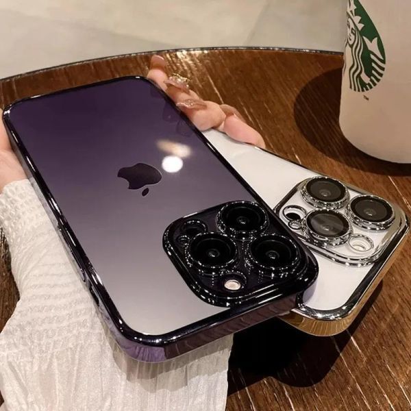 AJ003:IPhone用のデラックスクリアケース ソフトTpuカバー 15 14 13拍卖