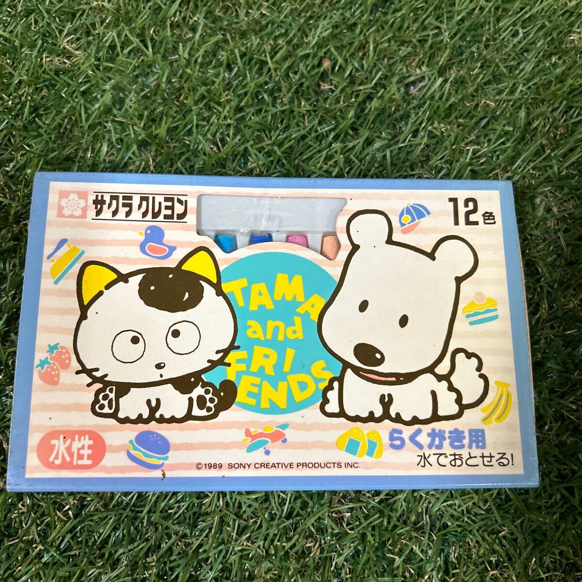 ★タマ&フレンズ/サクラクレヨン/当時もの/未使用/らくがき用/水性★12色拍卖