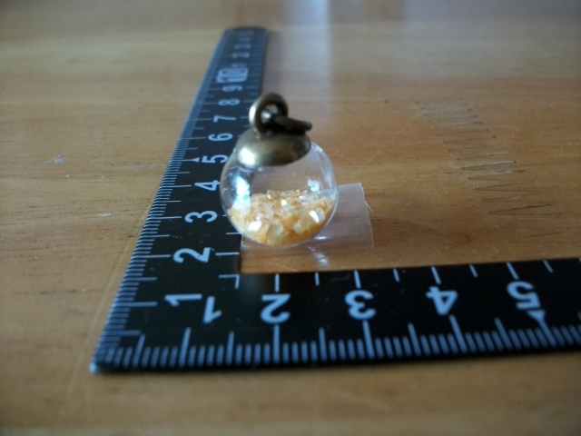 ▲▽誕生石風 ガラスドーム チャーム◆11月 シトリン△▼拍卖