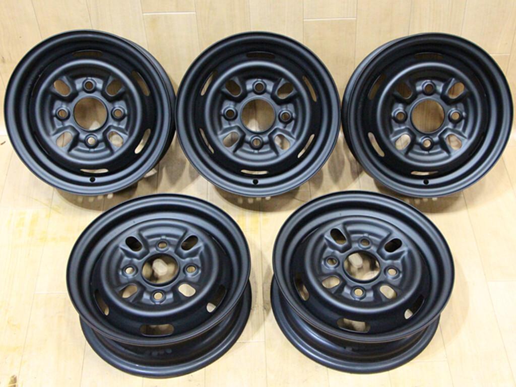 B410 当時物 激レア 希少 旧車 TOPY 鉄チン 12X4J+35 PCD114.3 ハブ径67mm 鉄 ホイール 5本 JDM USDM 軽トラ 軽バン 手渡し可能 山梨県拍卖
