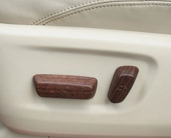 高級感♪ パワーシート シート スイッチ カバー プリウスPHV ZVW35 L S G レザーパッケージ 茶木目 ウッドパネル拍卖
