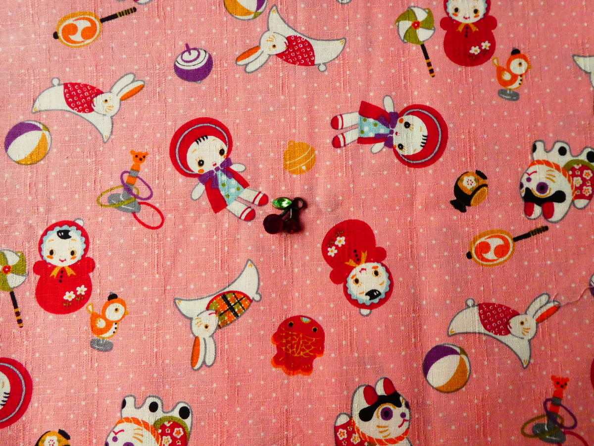即決★レア はなちゃん生地ピンク★レトロ昭和和柄ルシアン文化人形拍卖