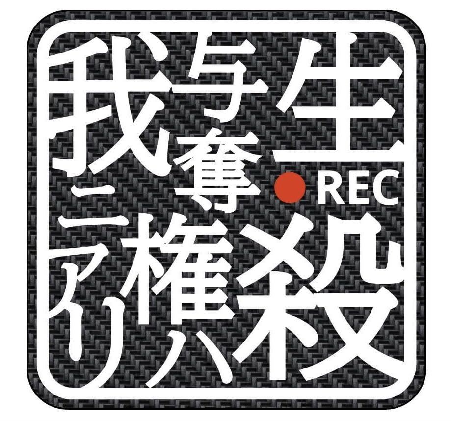 カーボン柄 マグネット ドライブレコーダー ドラレコ ステッカー バージョン出品中 安全運転 生殺与奪権 ビッグ 作成可 モーター拍卖