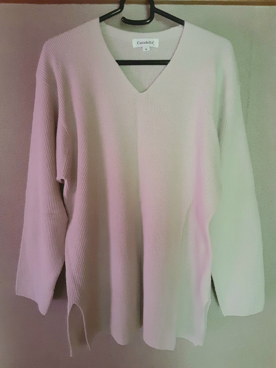ニット Casadella セーター ベージュ クリーム色 トップス M プルオーバー 洋服 カットソー 秋 冬 レディース 女性 WOMAN拍卖