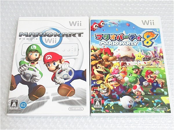 ■即決■Wii マリオカートWii マリオパーティ8 MARIO KART MARIO PARTY 2個セット拍卖