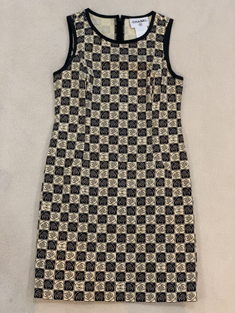 【WILD CHAMOMILE'S】CHANEL カメリアココ サマーノースリーブワンピース 2004年モデル レア&ビンテージ #38!Sale拍卖