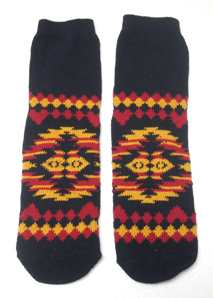 新品 ペンドルトン 靴下 ソックス ブラック 黒 ネイビー ネイティブ柄 PENDLETON拍卖