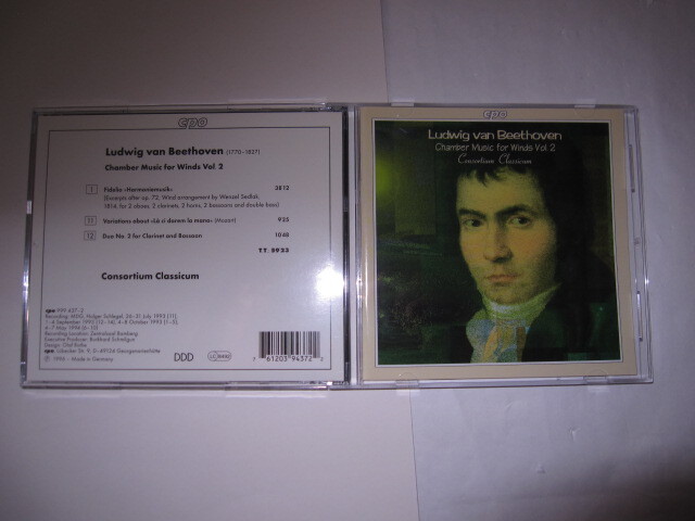 ベートーヴェン:木管楽器のための室内楽曲集第2集/フィデリオ・ハルモニームジーク(W.セドラク編)他 コンソルティウム・クラシクム CPO拍卖