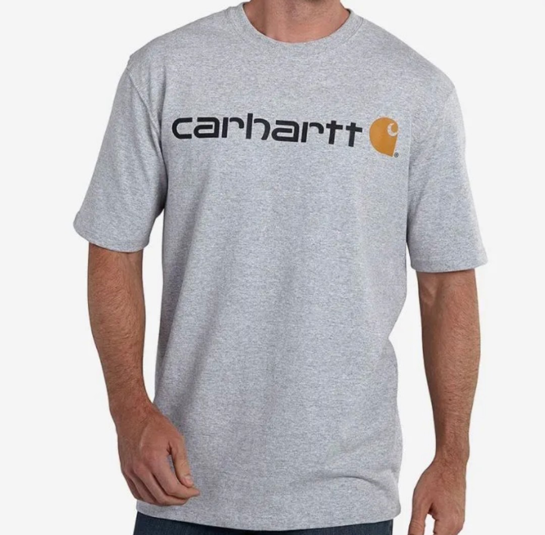 【S】Carhartt カーハート 半袖Tシャツ ロゴプリント K195 グレー拍卖