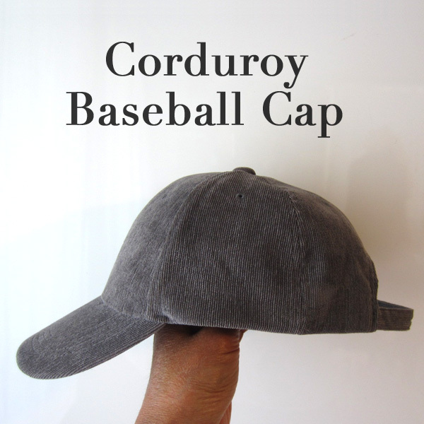 未使用品 コーデュロイ ベースボールキャップ グレー拍卖