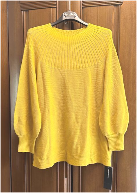 最終価格★TRANS WORK トランスワーク・三陽商会★ニット・セーター・マスタードイエロー・38・ゆったりMサイズ・¥18,700★未使用拍卖