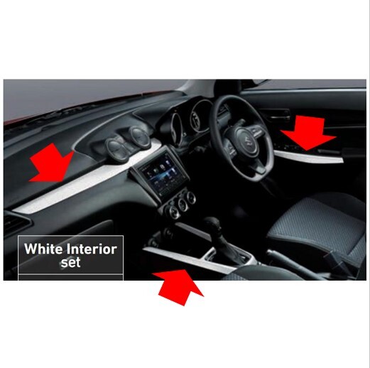 ◆新品 未使用 純正部品 スズキ スイフト スポーツ インパネ コンソールボックス ドアトリム ガーニッシュ ホワイトインテリア パーツ◆拍卖