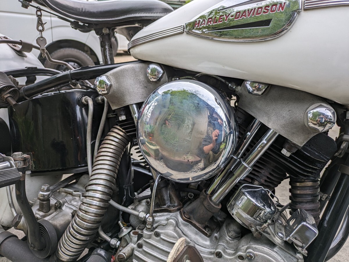 ビンテージハーレー リンカート 純正エアクリーナーカバー Jスロート 割れ、欠け、ガリ傷などなし ナックル パン サイドバルブ拍卖