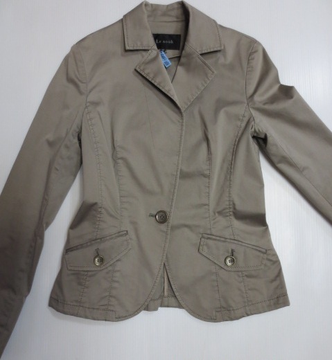 ルスーク テーラード ジャケット カーキ 36拍卖