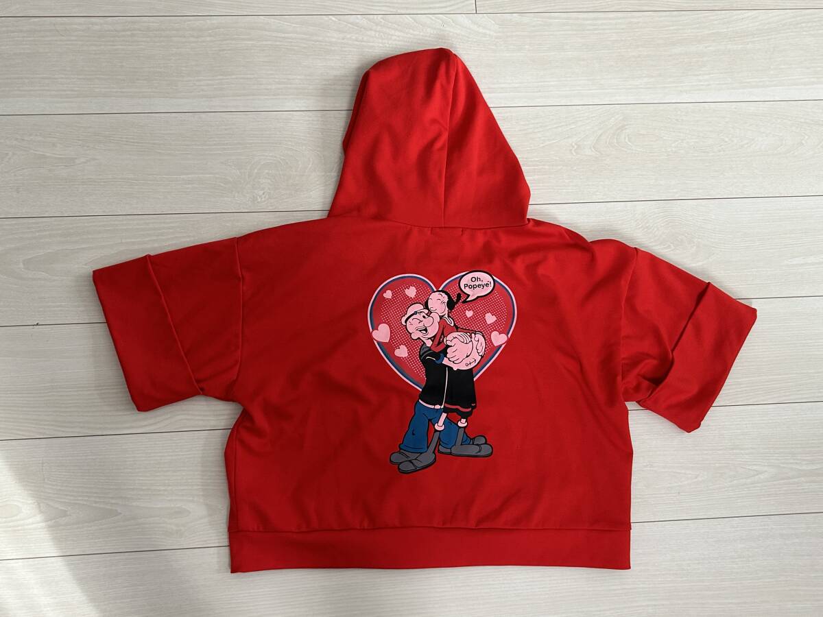 ★STRANGE HEAVEN × ポパイ コラボ パーカー Lサイズ 半袖 赤★拍卖