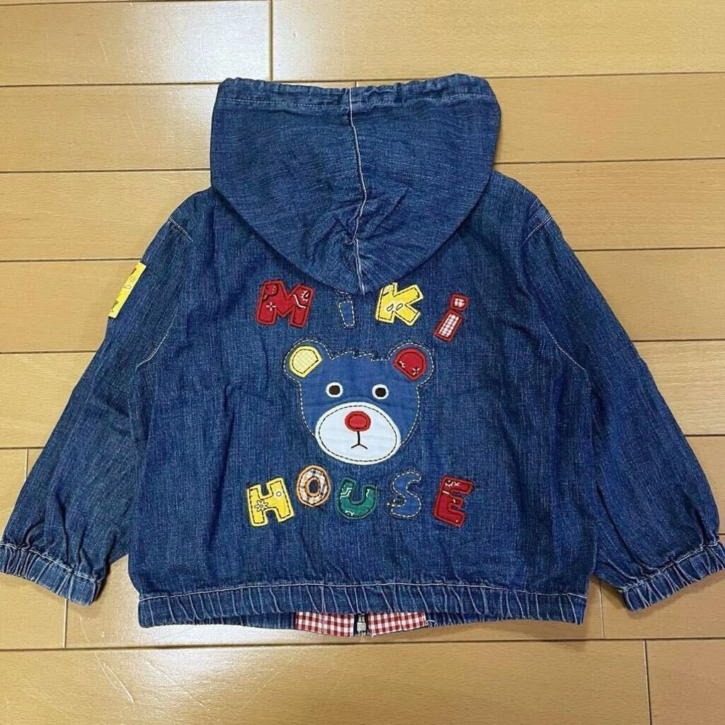 希少★MIKI HOUSE/ミキハウス★デニムパーカー 100 上着 アウター レトロ レア拍卖
