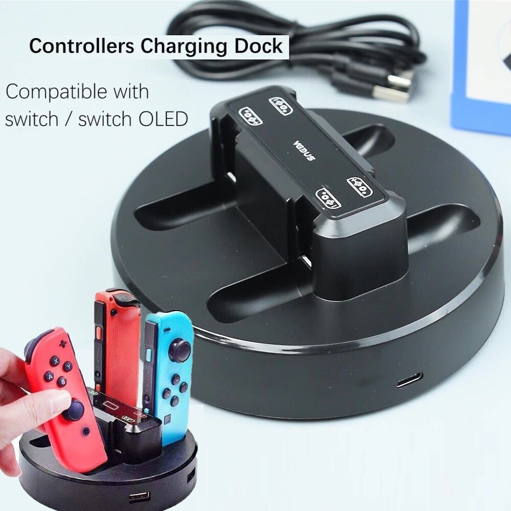 Switch Joy-Con用 小型 充電器 急速充電 スイッチ ジョイコン 充電スタンド 4台同時に充電可能拍卖