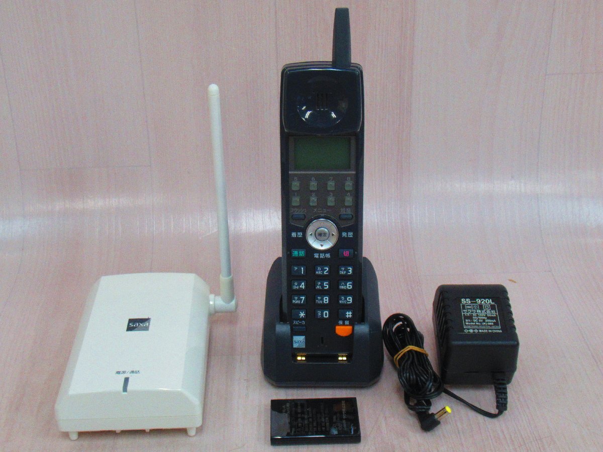 Ω ZZ2 15296# 保証有 キレイめ SAXA【 WS700(K) 】サクサ プラティア PLATIA PT1000用 コードレス電話機 電池付 領収書発行可能拍卖