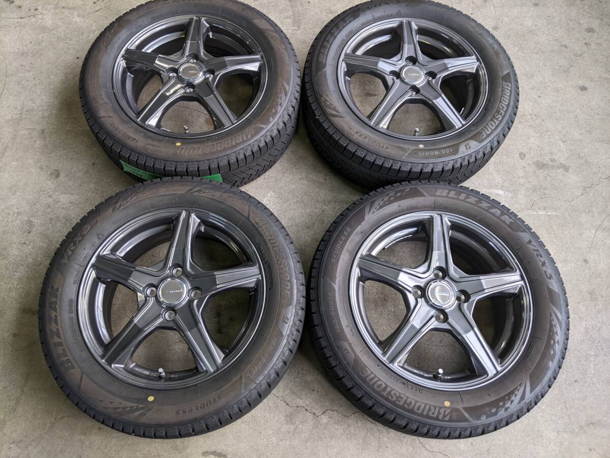 来店受け渡し歓迎♪185/60R15【15×5.5 +52 4-100 ハブ手計73】 スタッドレスセットです。拍卖