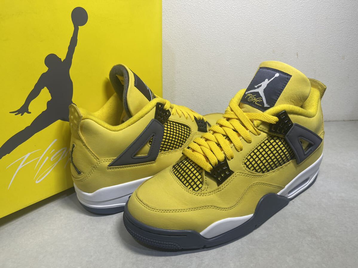 AIR JORDAN 4 RETRO エア ジョーダン 4 レトロ LIGHTNING ライトニング US10 国内正規 新品同様 CT8527-700拍卖