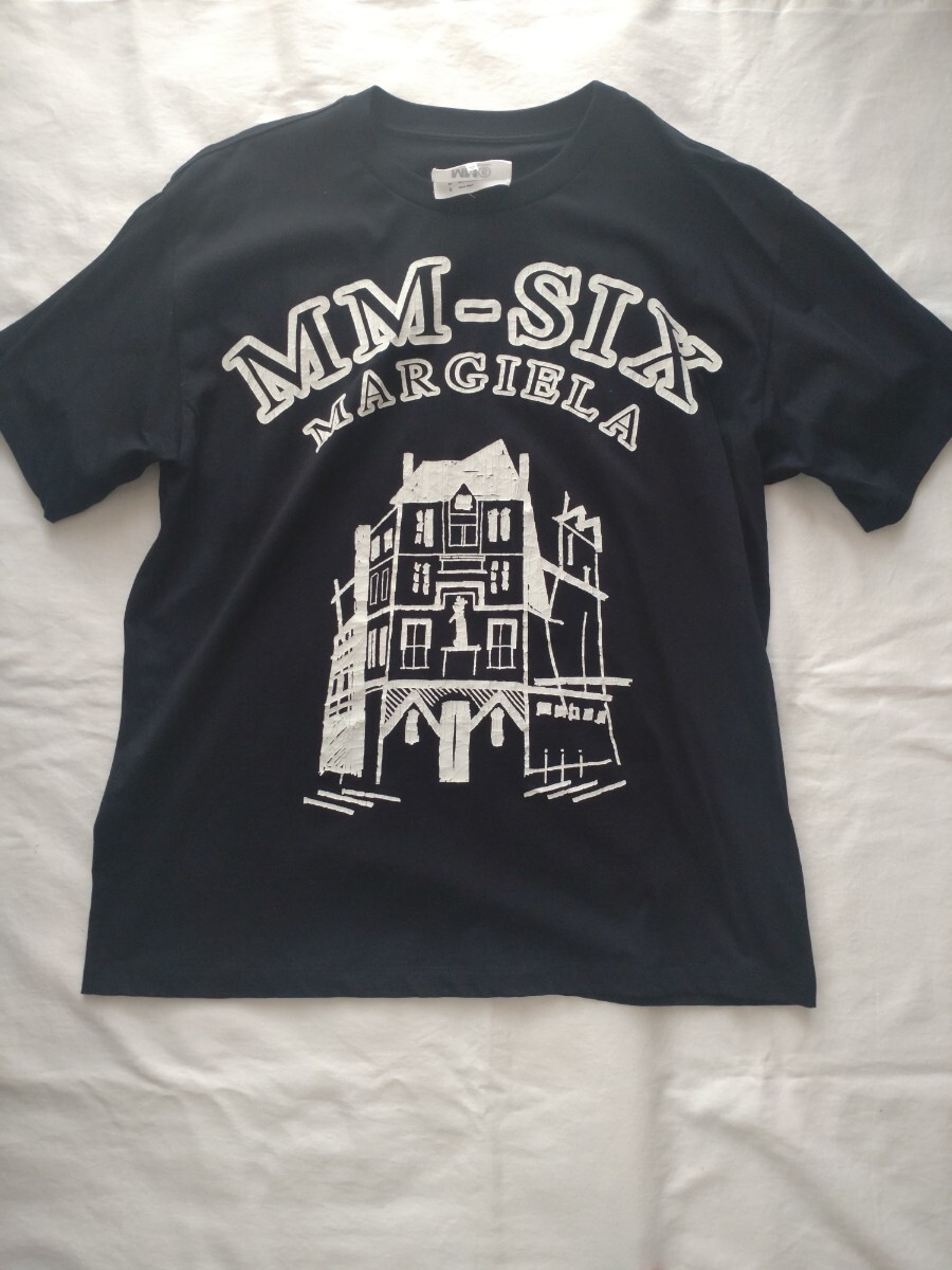 伊勢丹購入 未使用 MM6マルジェラTシャツ 黒ブラックゆったりビッグユニセックス拍卖