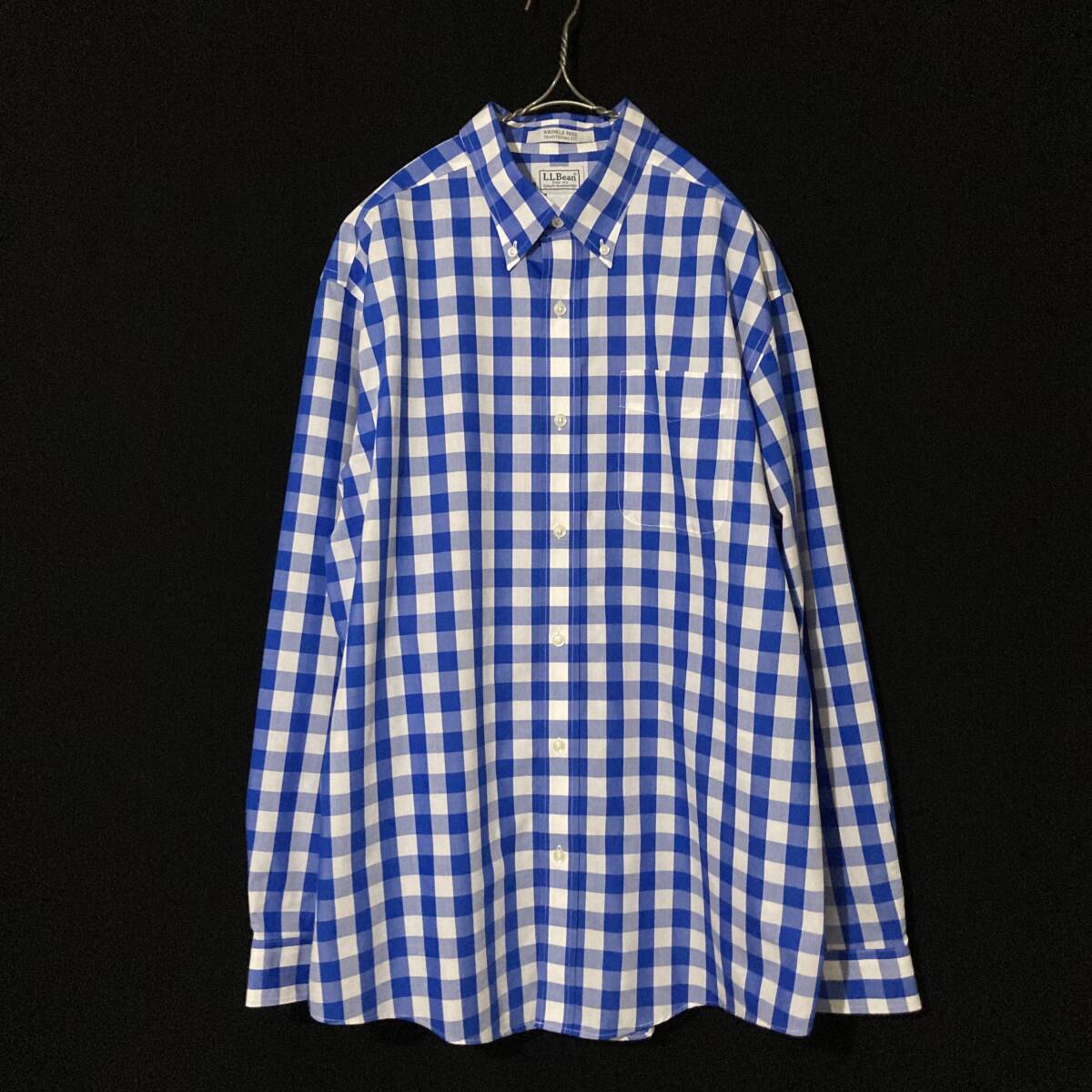 L.L.Bean ギンガムチェック ボタンダウンシャツ 良柄 Wrinkle Free brooks brothers拍卖
