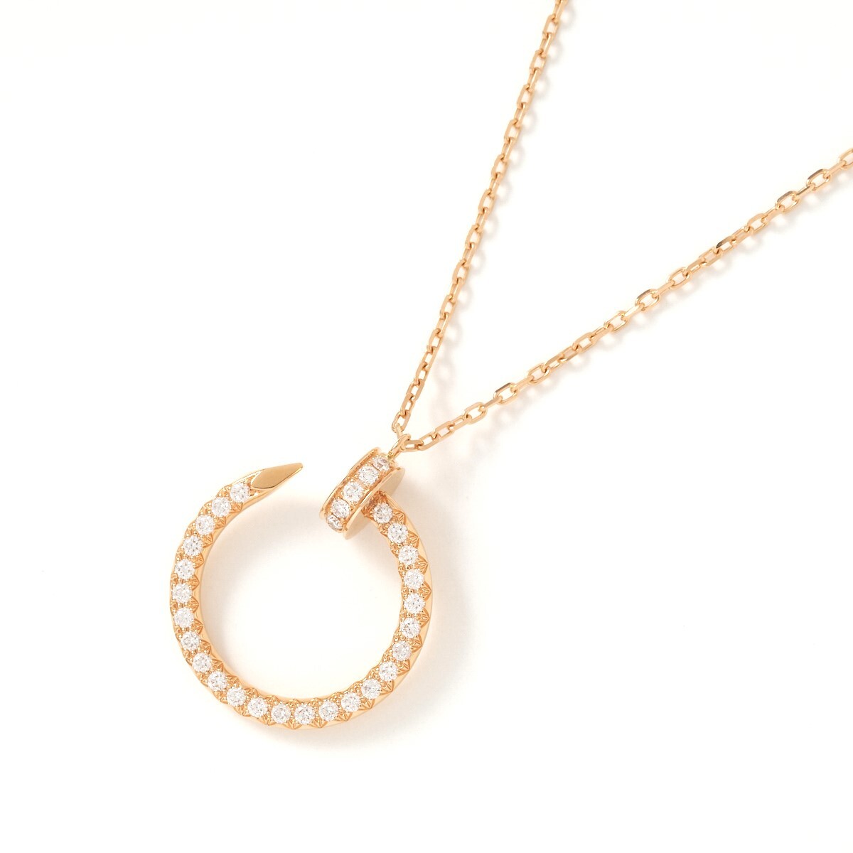 Cartier カルティエ ジュスト アン クル ネックレス ペンダント K18PG/ダイヤモンド ピンクゴールド アクセサリー ジュエリー レディース拍卖