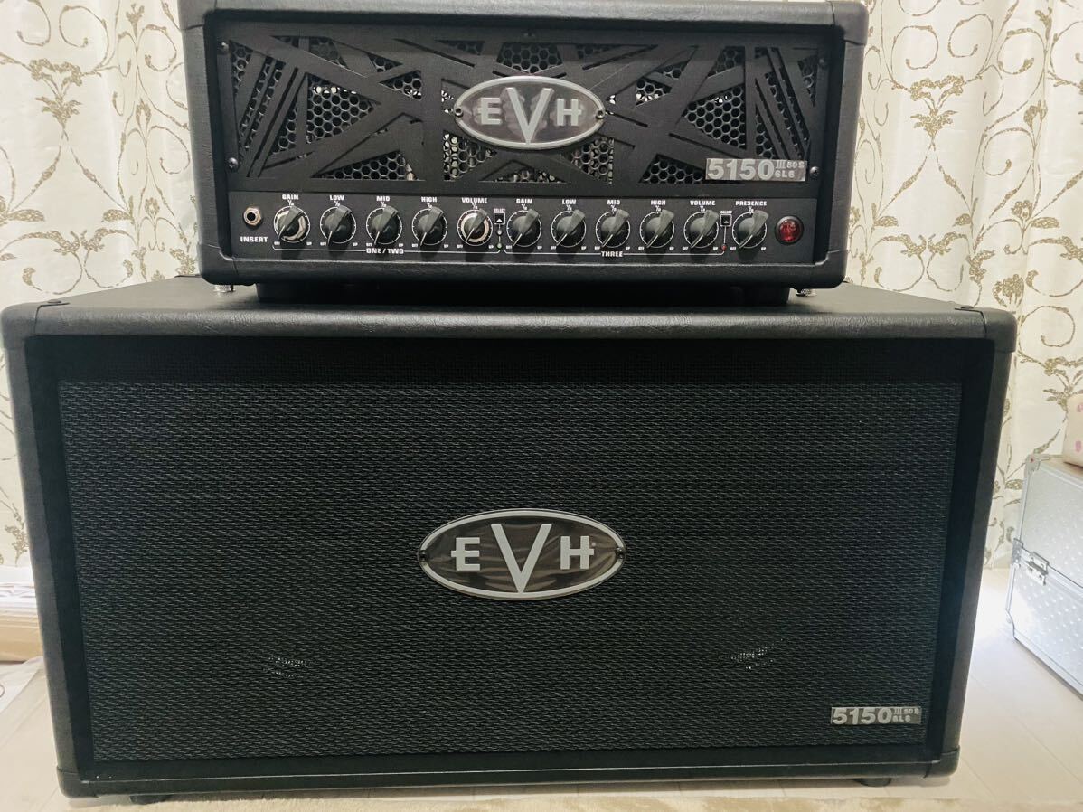 EVH 5150Ⅲ 50W stealth ステルス 2×12 キャビセット 新品同様 ヴァンヘイレン ギターアンプ 6L6 JP100V仕様 van halen拍卖