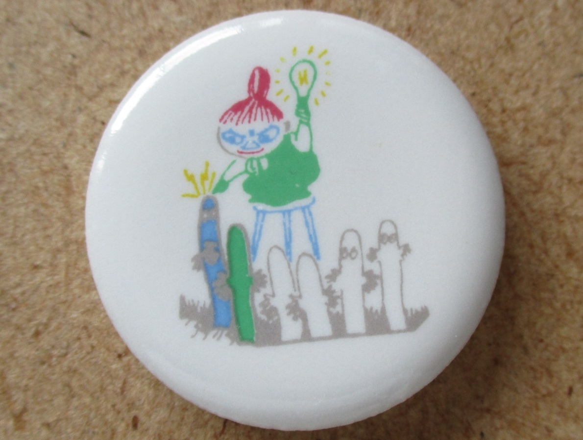 ☆彡 ムーミン アートタイル 【ミィ ニョロニョロ】 * ミニタイル DIY用 陶器 ☆彡拍卖