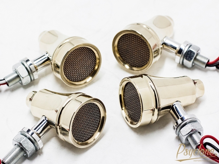 Psyclone ブラス削り出しホーンウインカー 4個セット (OSC-LIT029)拍卖