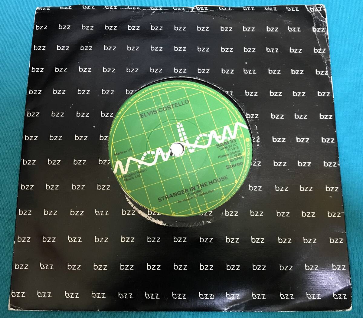7”●Elvis Costello / Stranger In The House UKオリジナル盤 SAM 83 SIDE2でThe Damnedの「Neat, Neat, Neat」(ライヴ)をカバー拍卖