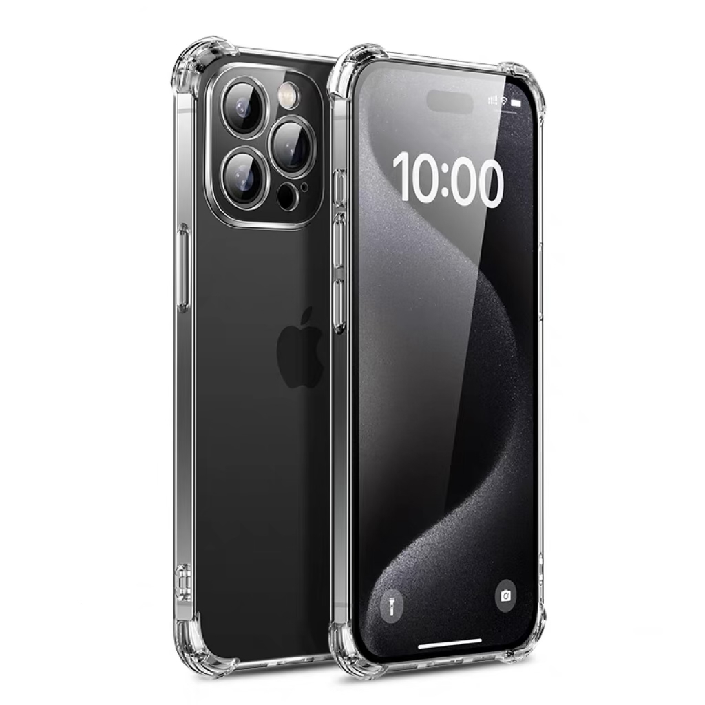 iPhone15Pro 用 スマホケース ケース 透明 クリア エアクッション 一体型カメラレンズ部分保護 スマホカバー 保護カバー 耐衝撃拍卖
