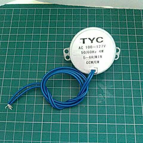 ギヤードモーター TYC AC100~127V 50/60Hz 4W 5/6/min CCW/CW 検)ロッドラッパー ドライヤ ビルド Fuji FMM2-CH 扇風機 電子レンジ 同期拍卖