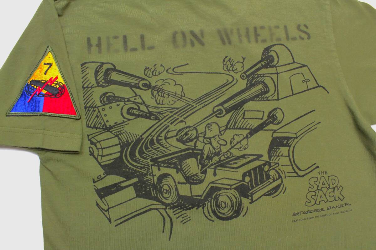 YTS50東洋XSバズリクソンズ 戦車SAD SACKサドサックU.S.ARMYステンシルYANKマガジンSGT.GEORGE BAKER半袖TシャツUSA製BUZZ RICKSON'S拍卖