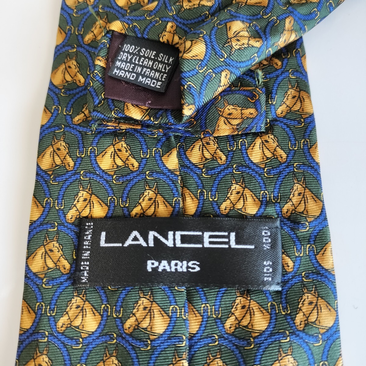 LANCEL(ランセル )緑青丸馬ネクタイ拍卖