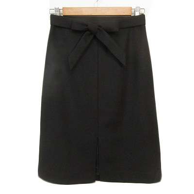 22オクトーブル 22 OCTOBRE スカート タイト スリット ウール 38 黒 ブラック レディース拍卖