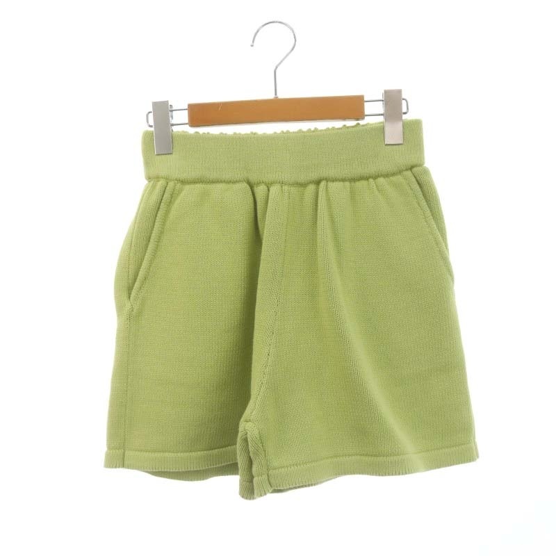 デミーバイデミリー DEMY BY DEMYLEE Maelyn Shorts ニットショートパンツ ハーフ コットン XS 黄緑 /YQ ■OS拍卖