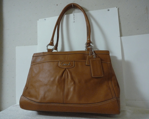 ☆美品☆ COACH コーチ レザー ブラウン 茶 肩掛けショルダー ハンド バッグ レディース拍卖
