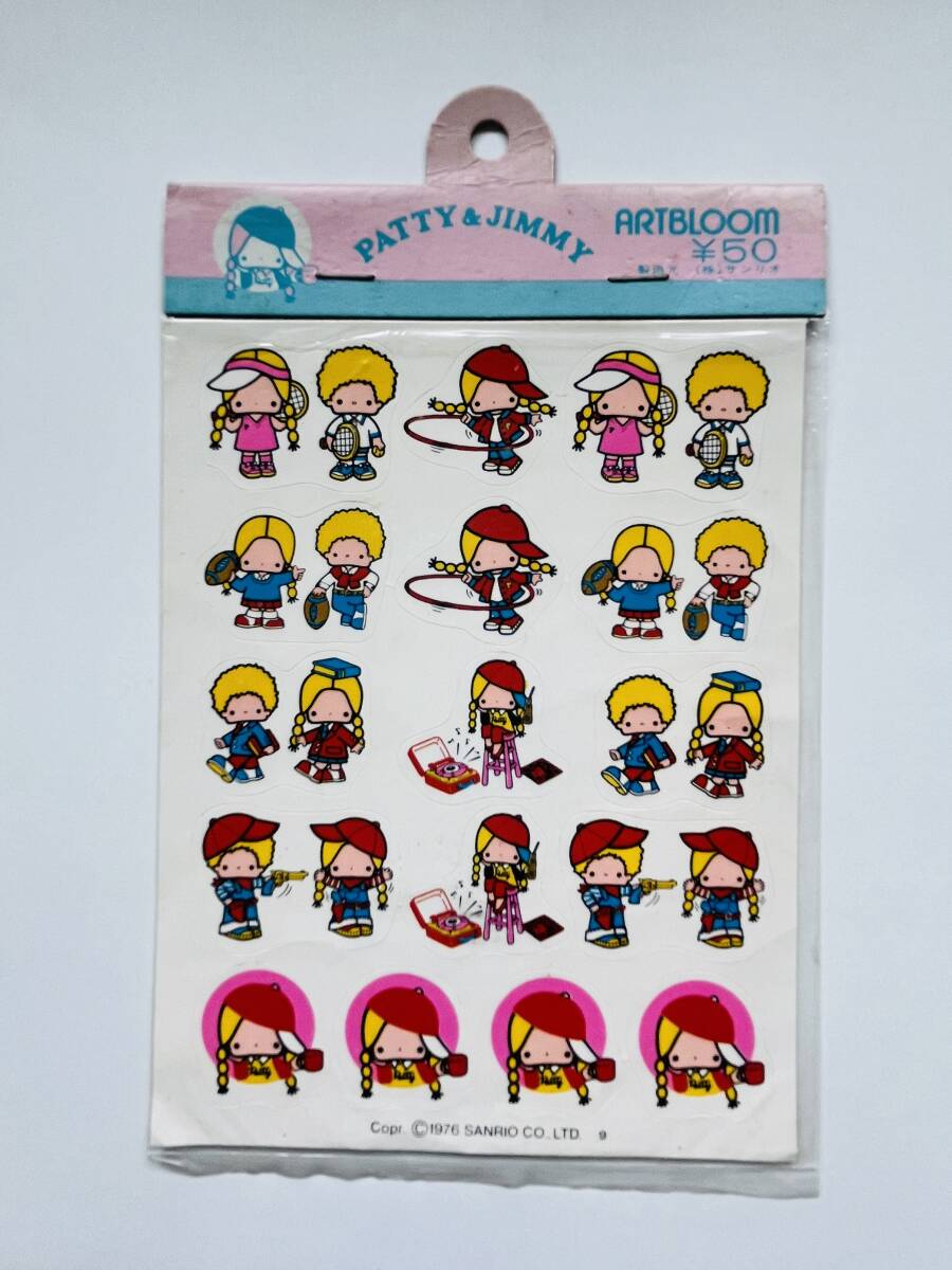 ビンテージ 1976's SANRIO PATTY&JIMMY パティ&ジミーシールシート拍卖