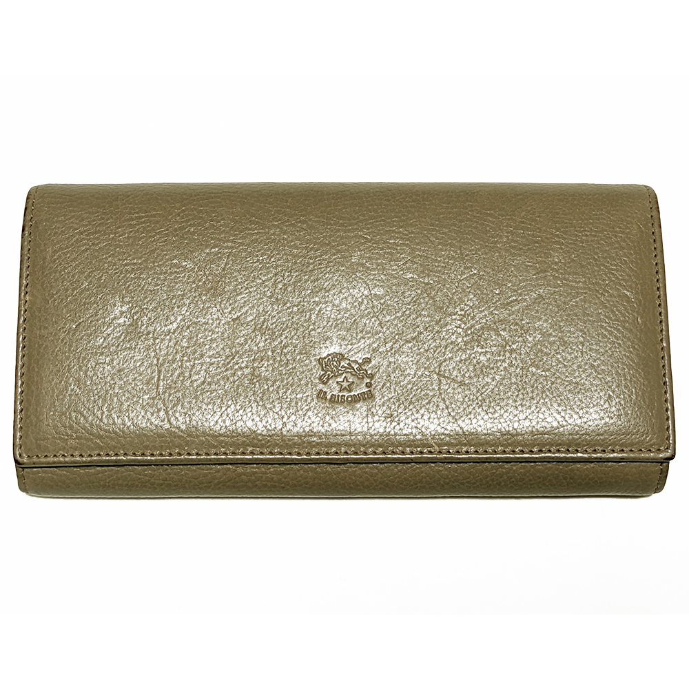 IL BISONTE 5482305040 長財布 定価72,600円 グレー レザー ウォレット イルビゾンテ拍卖