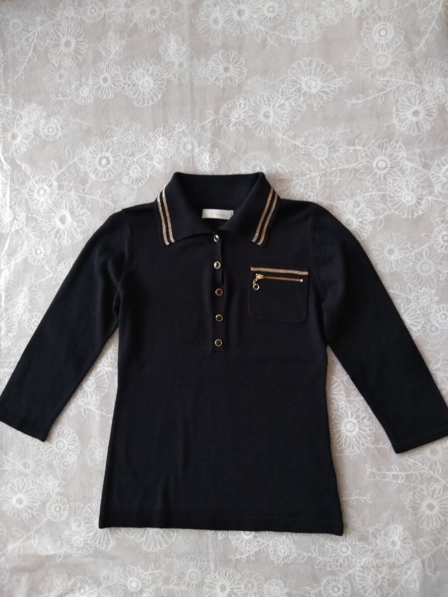 ★未着用★ Cara 七分袖セーター ブラック sizeMC拍卖