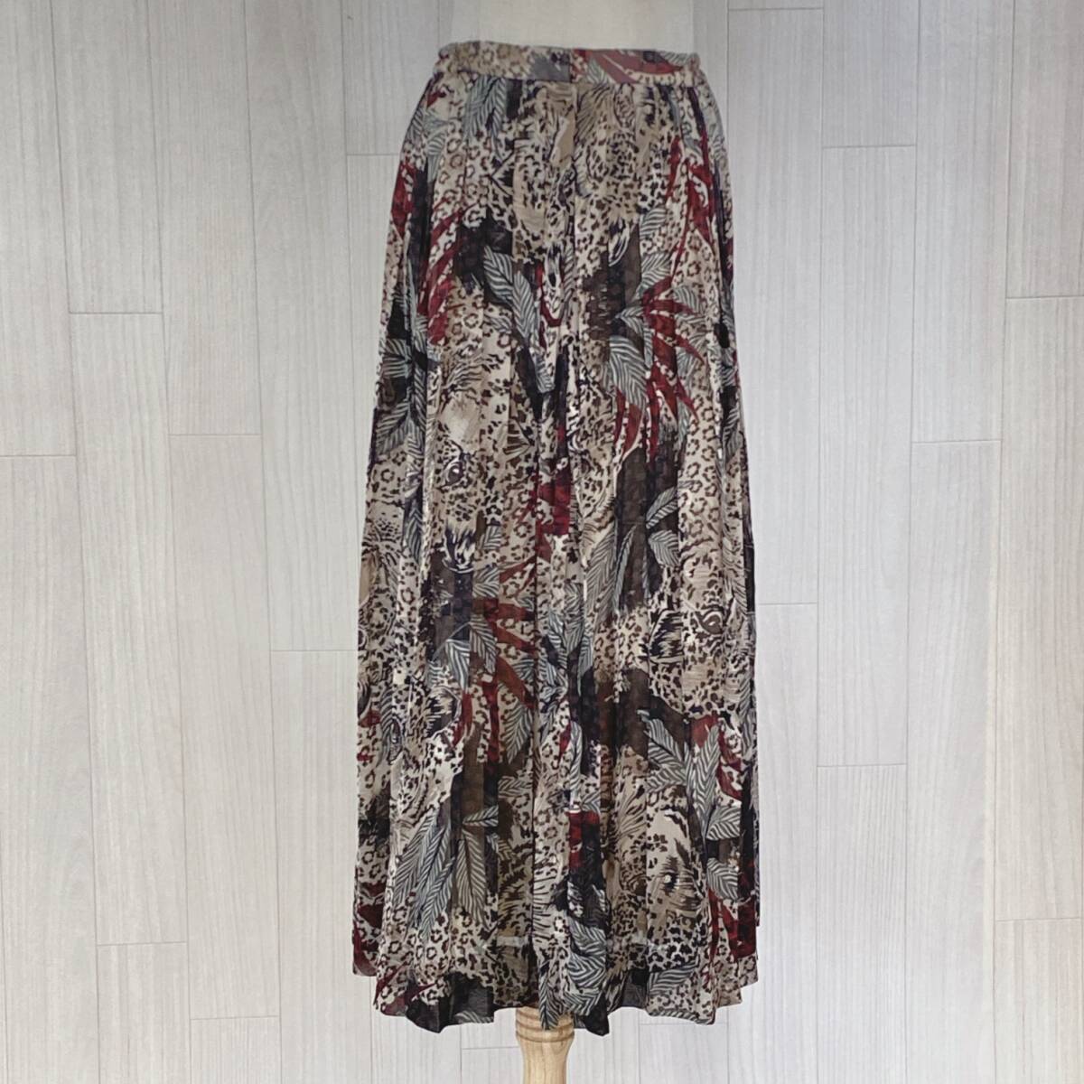 Y1193 mimitt レディース スカート ロングスカート ロング丈 薄手 ウエストゴム ファスナー・ホック サイズ15 ゴージャス おしゃれ 春秋 拍卖