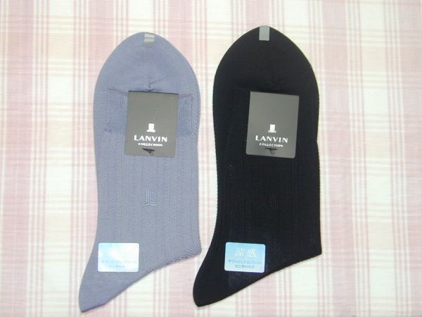 ランバン*靴下(5)2点/25-27cm/新品/送料込拍卖