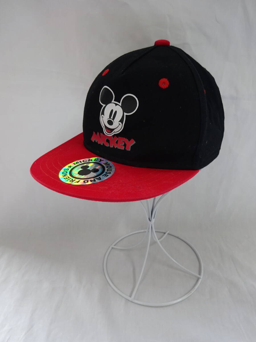 ★☆D-1631 トモクニ ディズニー ミッキーマウス キャップ 帽子 子供用 キッズ用 52㎝ 綿100% 中古品☆★拍卖