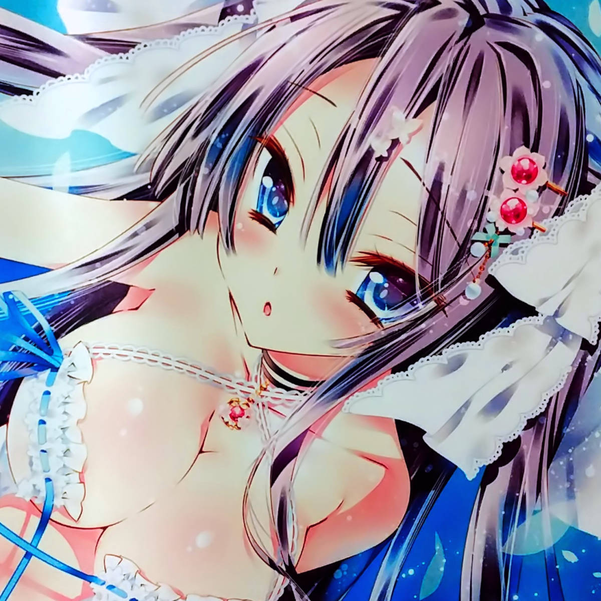 かみやまねき ガータードレス紫ちゃん C84 まねきねこ B2 タペストリー拍卖