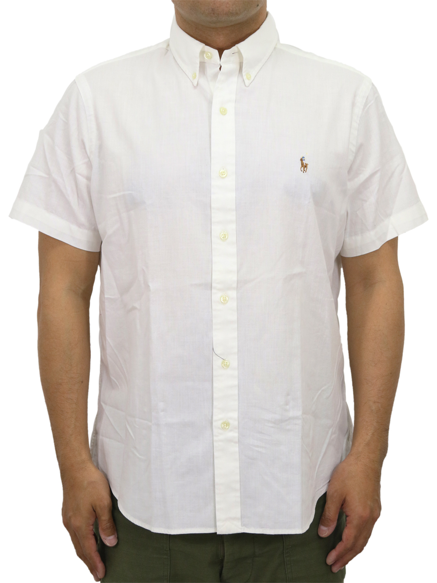 新品 アウトレット K049 XXLサイズ コットン ワンポイント ポニー刺繍 半袖シャツ 無地 polo ralph lauren ポロ ラルフ ローレン拍卖