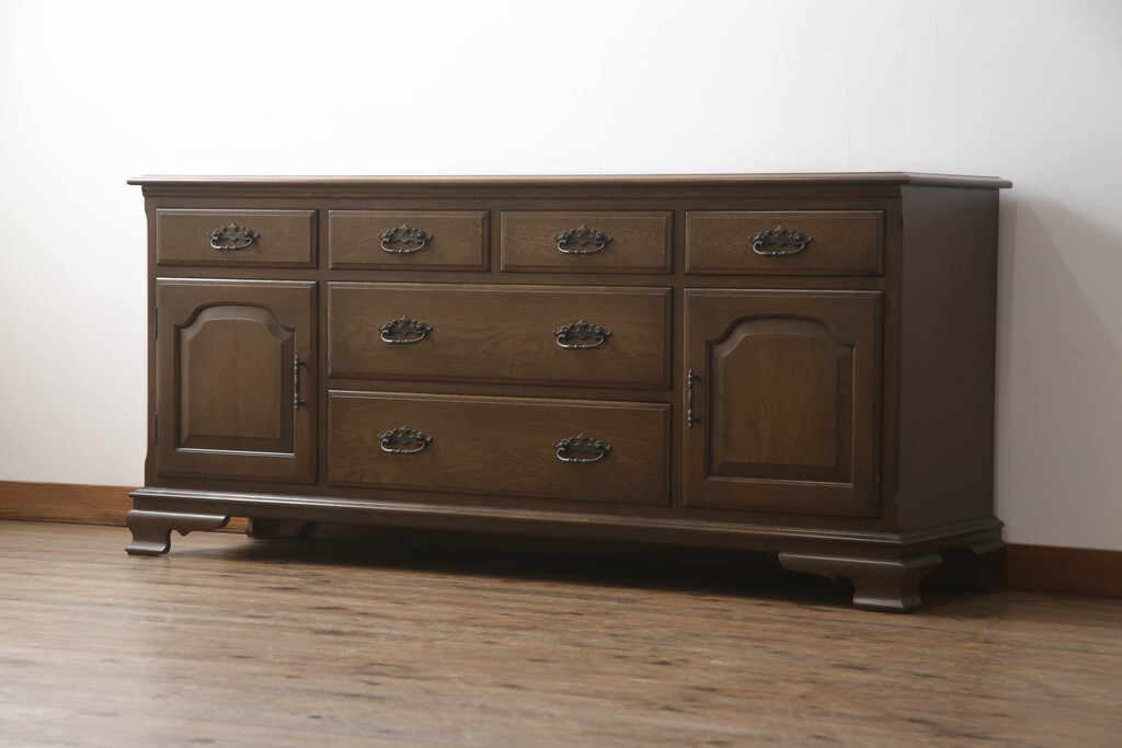 R-058702 中古 横浜クラシック家具 ノックオンウッド(knockonwood) Hand Made サイドチェスト(サイドボード、引き出し、リビングボード)拍卖