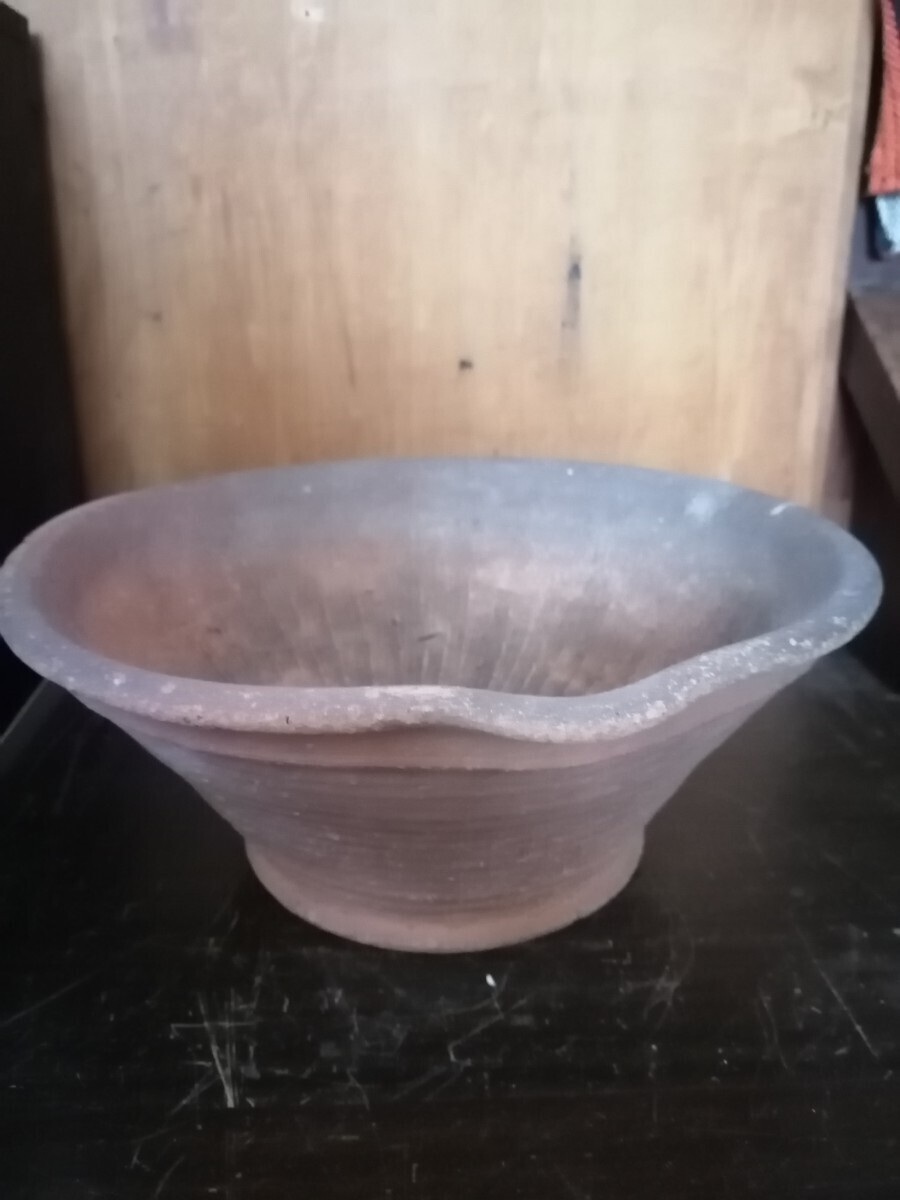 古備前 摺鉢 室町 鉢 摺鉢 片口 丸鉢 水鉢 水盤 こね鉢 六古窯 HC38i15 拍卖