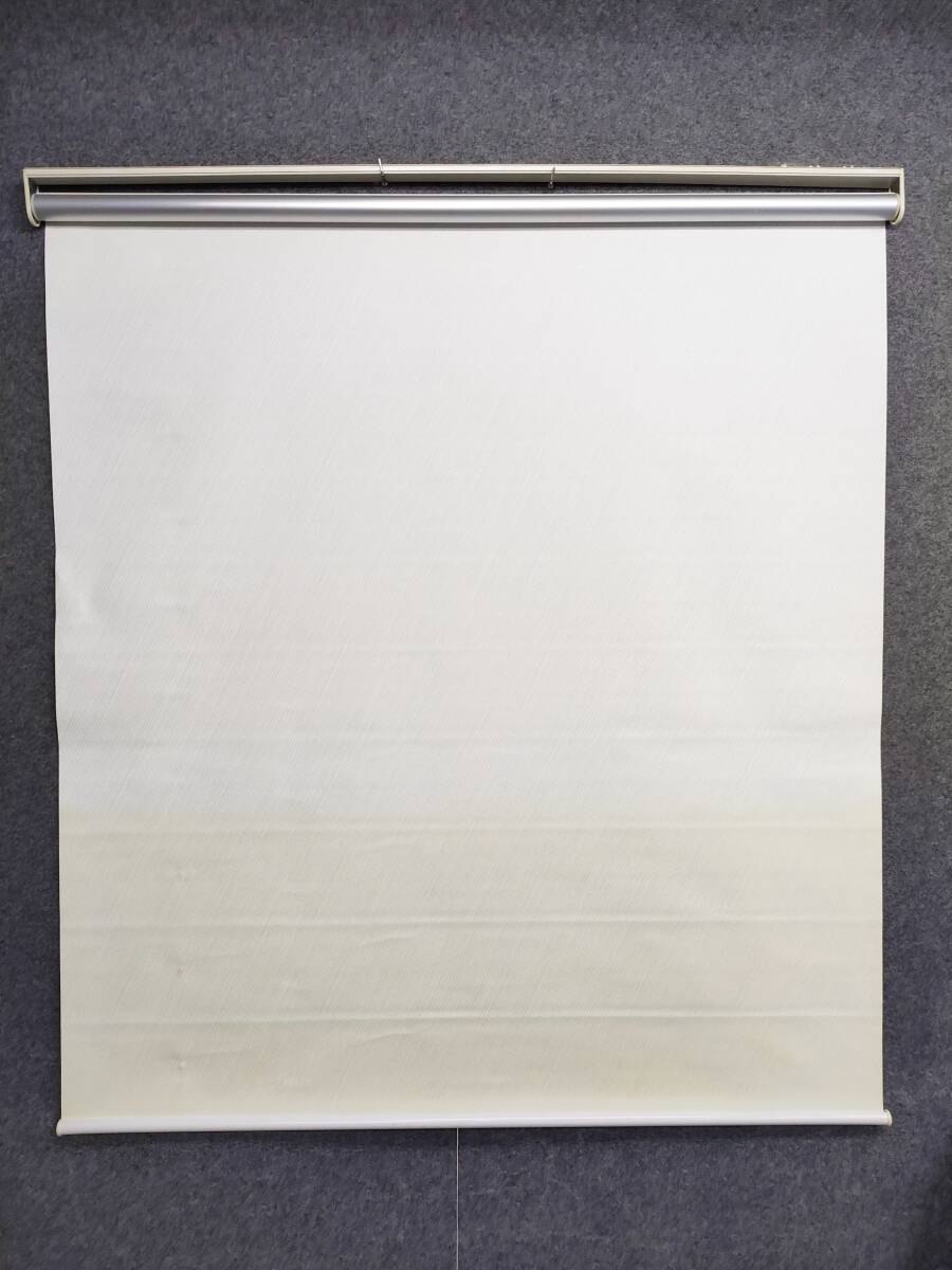 ロールスクリーン カーテン 白 ホワイト W126.5cm H143cm拍卖