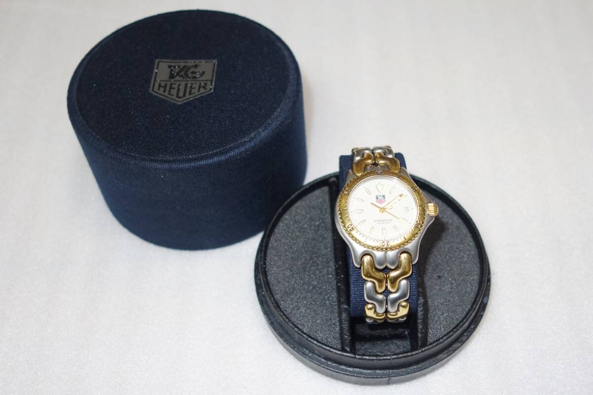 TAG HEUER タグホイヤー セルシリーズ 200M防水 S95.713 クォーツ コンビ 純正尾錠 ボーイズサイズ 純正ケース・取説・元箱付き 拍卖